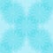 Cyan flower pattern. Seamless vector