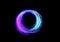 Cyan and purple ball lightning