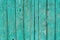 Cyan wooden planking background with flaws