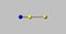 Cyanogen bromide molecular structure isolated on grey