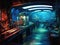 Cyber aquarium with holographic habitats