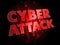 Cyber Attack on Dark Digital Background.