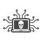 Cyber Attack icon, Hacker Icon, Cyber Crime or threats