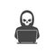 Cyber Attack icon, Hacker Icon, Cyber Crime or threats