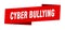 cyber bullying banner template. cyber bullying ribbon label.