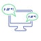 Cyber Bullying Line Icon. Cyberbullying Victim. Abuse, Internet Hate, Swear and Insult concept. Line Icon of