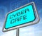 Cyber Cafe Free Internet Hotspot 3d Illustration