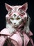 Cyber Cats: Unveiling AI\\\'s Striking Animal Fashion Portraits