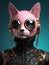 Cyber Cats: Unveiling AI\\\'s Striking Animal Fashion Portraits