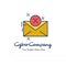 Cyber company email logo with white background and typography