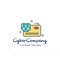 Cyber company master card logo with white background and typogr