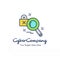 Cyber company search logo with white background and typography