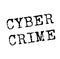 CYBER CRIME stamp on white