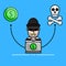 Cyber crime vector illustration of a icon