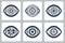 Cyber eyes icons set