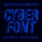 Cyber font. Circuit board vector Alphabet.