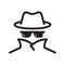 Cyber fraud icon. Spy, anonymity, agent detective