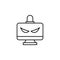 cyber hack icon. Element of artificial intelligence icon for mobile concept and web apps. Thin line cyber hack icon can be used fo