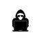 Cyber hacker icon web design isolated on white background