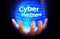Cyber Investment globe background blue