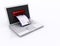 Cyber Mail Laptop - 3D illustration isolated