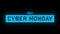 Cyber Monday banner in cyberpunk style with glitch effect