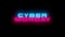 Cyber Monday banner with glitch effect in cyberpunk style