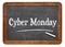 Cyber Monday - blackboard sign