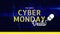 Cyber Monday discount sign numerical background