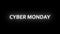 Cyber Monday glitch banner. Cyber Monday glitchy text.