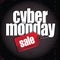 Cyber Monday layered design with sale tag