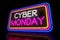 Cyber Monday light neon