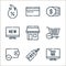 cyber monday line icons. linear set. quality vector line set such as website, free, wallet, shopping trolley, store, computer,