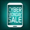 Cyber monday promotional banner or poster for
