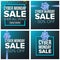 Cyber Monday Sale Banner Set Vector. Cartoon Business Brochure Illustration. November Mega Sale Design Concept. Template