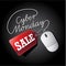 Cyber Monday sale mouse and tag