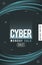 Cyber monday sale poster with blue trails