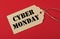 Cyber Monday sale tag