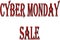 Cyber Monday sale tag text sign