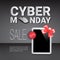 Cyber Monday Sale Template Banner Discounts On Modern Digital Tablets Poster Design