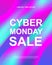 Cyber Monday sale. Vector trendy promotional web banner