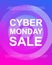 Cyber Monday sale. Vector trendy promotional web banner