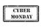 Cyber Monday stamps banner design promotion