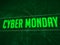 Cyber Monday text on green screen