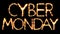 Cyber Monday Text Sparkler Glitter Sparks Firework Loop Animation