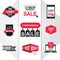 Cyber monday, virtual commerce marketing technology banner icons