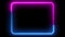 cyber neon frame blue and purple ping animated frame background square and parallelogram neon running alpha looping 4k