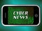 Cyber News Breaking Digital Headlines 3d Rendering