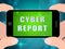 Cyber Report Digital Analytics Results 2d Illustration