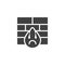 Cyber security firewall vector icon